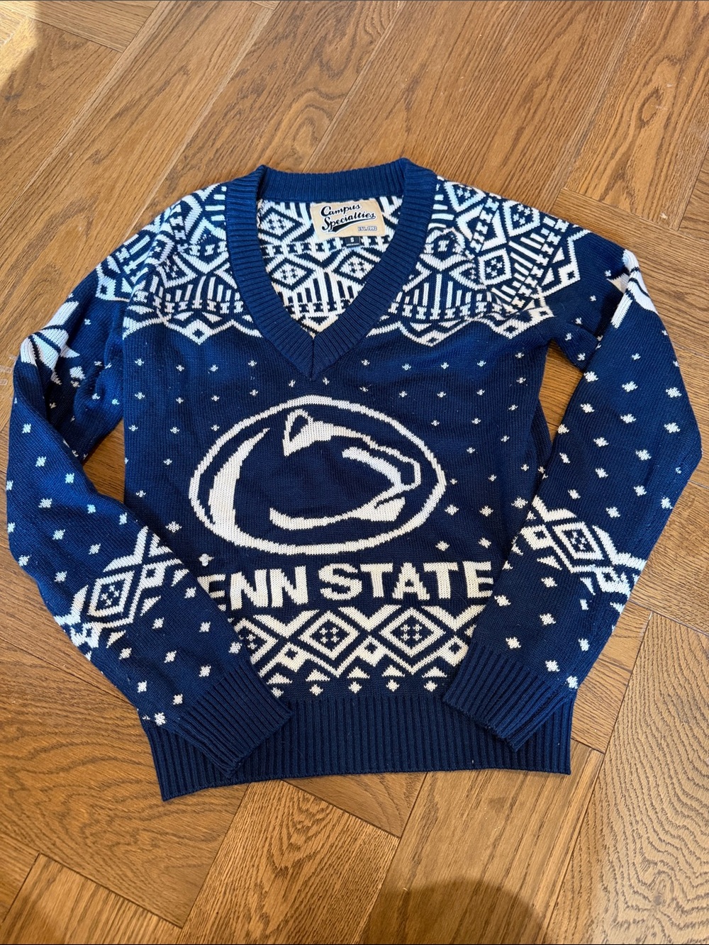 Penn State Navy Blue V-Neck Sweater
